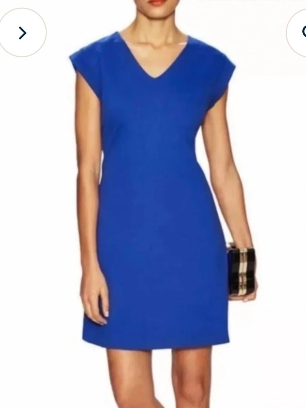 kate spade Royal Blue V-Neck Cap Sleeve Mini Dress
